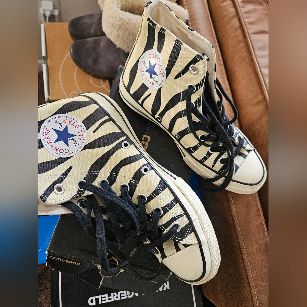 70's High Converse in Zebra print